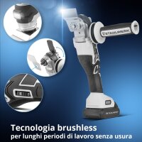 STAHLWERK Utensile multifunzione oscillante a batteria OMTB-20 ST con 900 Watt, 10.500-20.000 giri/min. e sistema di batterie da 20 V, levigatrice a delta / utensile oscillante