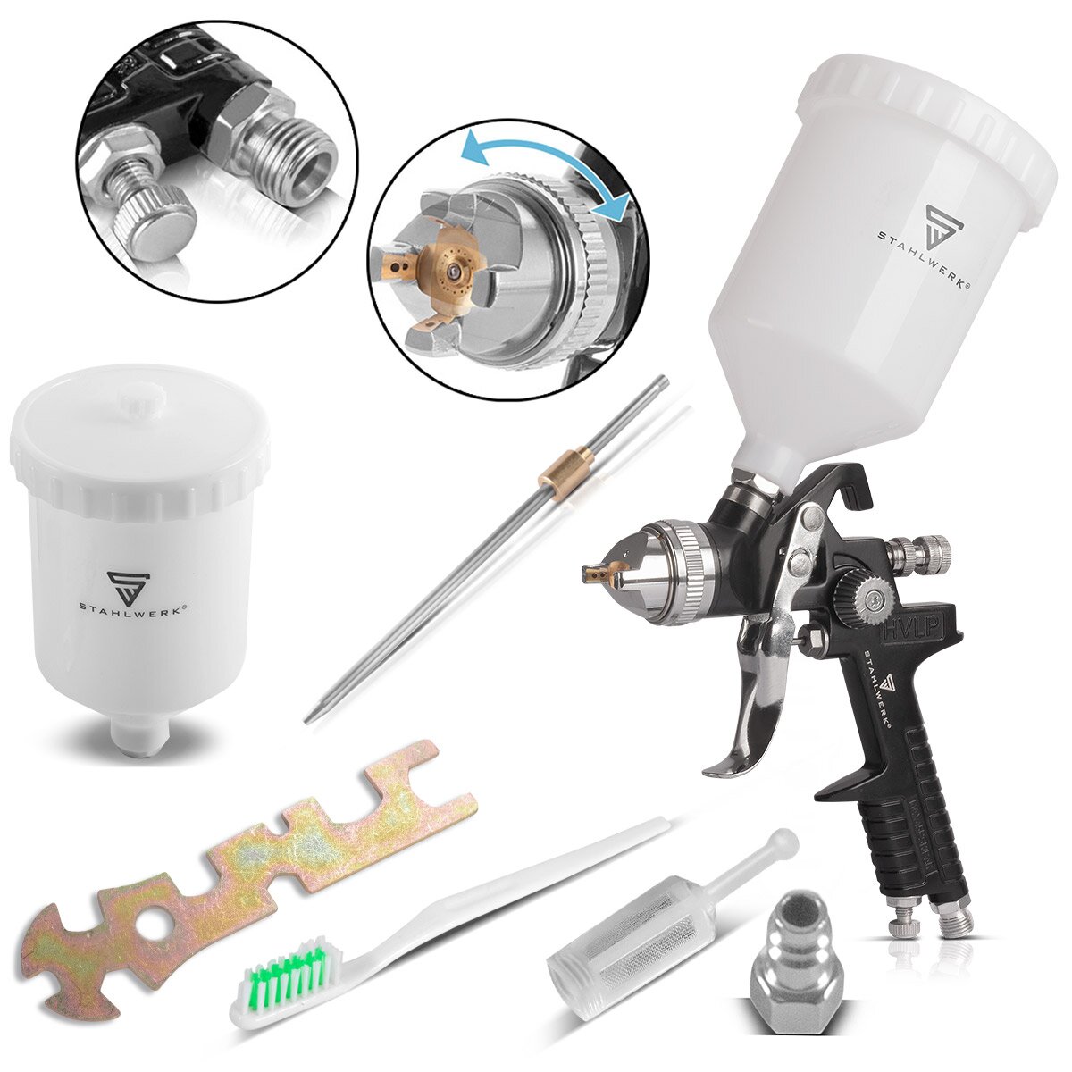 STAHLWERK Kompressor ST-110 Pro - 10 Bar, 2,1 PS, 10l Tank, ölfrei, 210 L/min