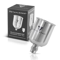 STAHLWERK Alu paint cup / flow cup 125 ml paint cup for paint spray gun / spray gun / spray pistol