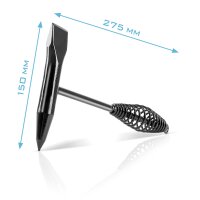 STAHLWERK Slagghammare / svetshammare 300 g robust slagghammare av stål, spetsig och platt mejsel med vibrationsreducerande handtag