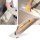 STAHLWERK Zweihand-Glättekelle 140 x 500 mm mit 10 mm Rechteckverzahnung, hochwertige Profi Carbon-Stahl Putzkelle / Traufel / Glattkelle / Schweizer Kelle