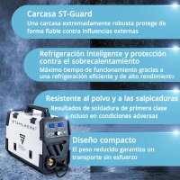 STAHLWERK MIG MAG 200 Puls Pro equipo de soldadura con gas inerte Equipo combinado 5 en 1 totalmente sin&eacute;rgico con 200 amperios aut&eacute;nticos que incluye antorcha de soldadura de aluminio AK25/MB25, juego de piezas de desgaste para soldadura de aluminio