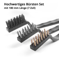 STAHLWERK Set di spazzole metalliche da 180 mm (7...