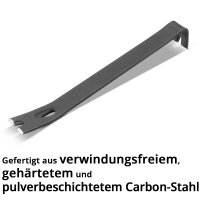 STAHLWERK Brechstange / Brecheisen / Nageleisen 375 mm, Stemmeisen mit Kuhfu&szlig; aus verwindungsfreiem, geh&auml;rtetem und pulverbeschichtetem Carbon-Stahl