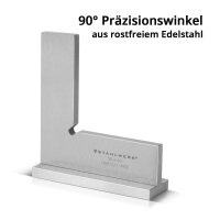 STAHLWERK Anschlagwinkel 90&deg; DIN 875/1 Schlosserwinkel / Winkelanschlag / Pr&auml;zisionswinkel aus rostfreiem Edelstahl