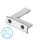 STAHLWERK Stop angle 90° 50 x 40 mm DIN 875/1 Locksmith angle / angle stop / precision angle made of stainless steel