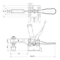 STAHLWERK Knebelklemme TC-90 ST 2er Set mit 90 kg (198 lbs) Spannkraft, robuster Schnellspanner / Senkrechtspanner / Kniehebelspanner aus rostfreiem Stahl