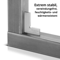 STAHLWERK Flad vinkel 90° 50 x 40 mm DIN 875/1 Kontrolvinkel / montørvinkel / stopvinkel / præcisionsvinkel af rustfrit stål