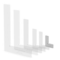STAHLWERK Flad vinkel 90° 50 x 40 mm DIN 875/1 Kontrolvinkel / montørvinkel / stopvinkel / præcisionsvinkel af rustfrit stål