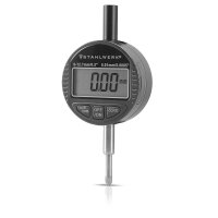STAHLWERK Reloj comparador digital con rango de medici&oacute;n de 0-12,7 mm (0,5&quot;), sonda para mediciones de precisi&oacute;n en mil&iacute;metros y pulgadas