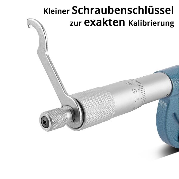 STAHLWERK Bügelmessschraube 4er Set 0100 mm DIN 863 Mikrometer Messsc
