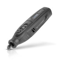 STAHLWERK Akkukäyttöinen monitoimihiomakone AMF-80 ST 5 000-25 000 rpm 2 000 mAh monitoimityökalu / sorvaustyökalu / hiomakone / minihiomakone 53-osaisten tarvikkeiden ja USB-latauskaapelin kanssa.