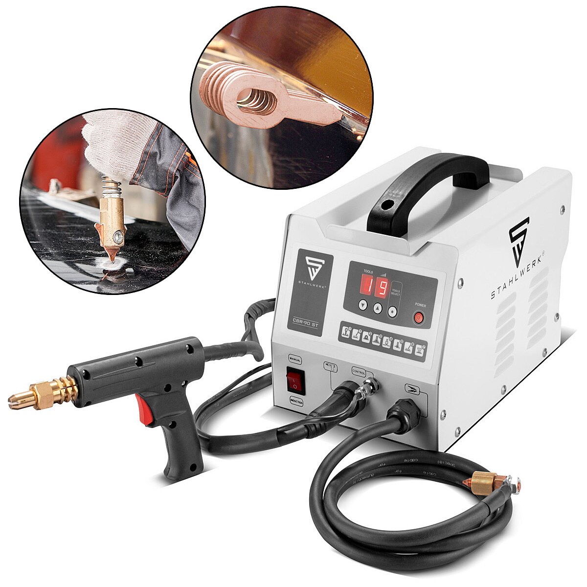 Punktschweißgerät Platine - Digitale 99-Stufen Anzeige, 2390A Maximalstrom