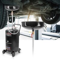 STAHLWERK oil separator OD-80 ST with 80 l capacity, oil collection container | oil collection trolley | oil pan | oil drainer with height-adjustable funnel for collecting used oil when changing vehicle oil