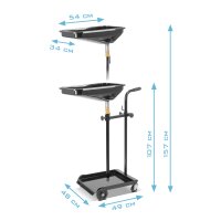 STAHLWERK Separator oleju OD-110 ST, wózek do zbierania oleju / miska olejowa / urzadzenie do spuszczania oleju z lejkiem o regulowanej wysokosci do zbierania zuzytego oleju podczas wymiany oleju w