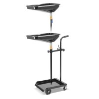 STAHLWERK Separator oleju OD-110 ST, wózek do zbierania oleju / miska olejowa / urzadzenie do spuszczania oleju z lejkiem o regulowanej wysokosci do zbierania zuzytego oleju podczas wymiany oleju w