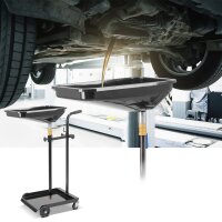 STAHLWERK Separator oleju OD-110 ST, wózek do zbierania oleju / miska olejowa / urzadzenie do spuszczania oleju z lejkiem o regulowanej wysokosci do zbierania zuzytego oleju podczas wymiany oleju w