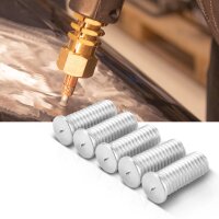 STAHLWERK Goujons &agrave; souder en aluminium, filetage M6, jeu de 100, accessoires Smart Repair pour d&eacute;bosseleur / souleveur de bosses / appareil &agrave; souder par points / outil de d&eacute;bosselage pour la