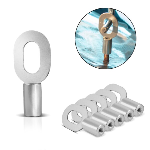 STAHLWERK Occhielli di saldatura con filettatura M4, set di 20, accessori intelligenti per la riparazione di ammaccature / sollevatore di ammaccature / saldatore a punti / strumento di rimozione delle