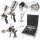 STAHLWERK HVLP spray gun set SGS-1125 ST 21 parts with 3 compressed air spray guns, 0.8 / 1.4 / 1.7 mm nozzle set, spray gun holder, aluminum case and much more Spray gun / Spray gun
