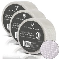 STAHLWERK glass fibre fabric tape set of 3 25 m x 50 mm,...