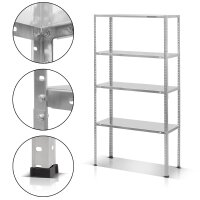 STAHLWERK metal shelf with 4 shelves made of galvanized...