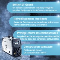STAHLWERK MIG MAG 200 Double Pulse Pro &eacute;quipement complet poste &agrave; souder enti&egrave;rement synergique avec torche de soudage AK25 et kit de pi&egrave;ces dusure AK25