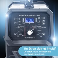 STAHLWERK AC/DC TIG 200 Puls Pro - Poste &agrave; souder num&eacute;rique | Inverter avec 200 amp&egrave;res, fonction ARC/MMA, m&eacute;moire de t&acirc;ches et technologie IGBT, convient pour laluminium et les t&ocirc;les fines, 7 ans de