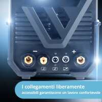 STAHLWERK AC/DC TIG 200 Pulse Pro - Saldatrice digitale con inverter da 200 ampere, funzione ARC/MMA, memoria lavori e tecnologia IGBT, adatta per alluminio e lamiere sottili.