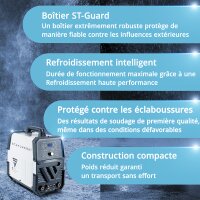 STAHLWERK AC/DC TIG 200 Puls Pro &eacute;quipement complet - Poste &agrave; souder num&eacute;rique | 200 amp&egrave;res, fonction ARC/MMA, m&eacute;moire de t&acirc;ches et technologie IGBT, convient pour laluminium et les t&ocirc;les fines
