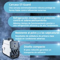 STAHLWERK AC/DC TIG 200 Puls Pro fully equipped - Soldadora digital | 200 amperios, funci&oacute;n ARC/MMA, memoria de trabajos y tecnolog&iacute;a IGBT, adecuada para aluminio y chapa fina