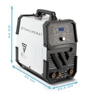 STAHLWERK AC/DC TIG 200 Pulse Pro fully equipped - Digital welder | inverter with 200 amps, ARC/MMA function, job memory and IGBT technology, suitable for aluminum and thin sheet metal