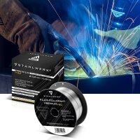 STAHLWERK MIG MAG premium welding wire - flux cored wire set of 3 E71T-GS &Oslash; 0,9 mm S100/ D100 wire roll with 0,45 kg / flux cored wire