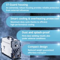 STAHLWERK Poste de soudage combin&eacute; 4 en 1 DC TIG 200 Puls Pro CUT, onduleur IGBT num&eacute;rique 200 A avec DC TIG | MMA | m&eacute;moire de t&acirc;ches, fonction pulse et d&eacute;coupeur plasma 40 A int&eacute;gr&eacute;