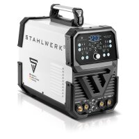 STAHLWERK 4-in-1 combination welder AC/DC TIG 200 pulse D CUT, digital 200 A IGBT inverter with AC/DC TIG | MMA | pulse function and integrated 50 A plasma cutter, suitable for aluminum and thin sheet metal