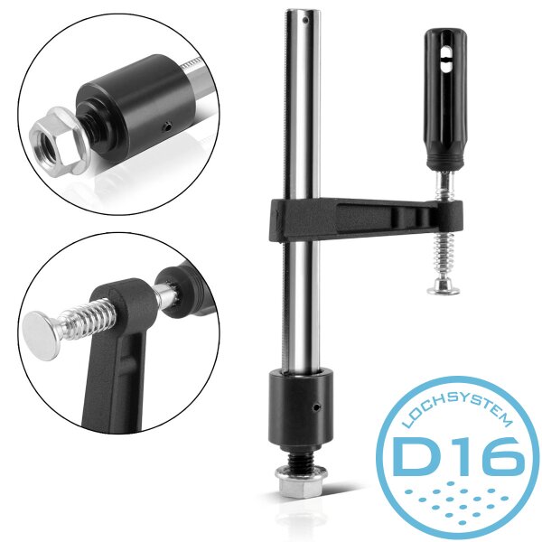 STAHLWERK Kit D'accessoires De Table De Soudage De Qualité Supérieure Pour Système De Trous D22 Avec 2 Serre-vis Et 4 Boulons De Serrage