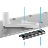 STAHLWERK Set di accessori per il tavolo di saldatura D16 con arresto variabile, morsetto a vite, bullone di arresto con dispositivo antisollevamento e bullone di fissaggio per il sistema D16