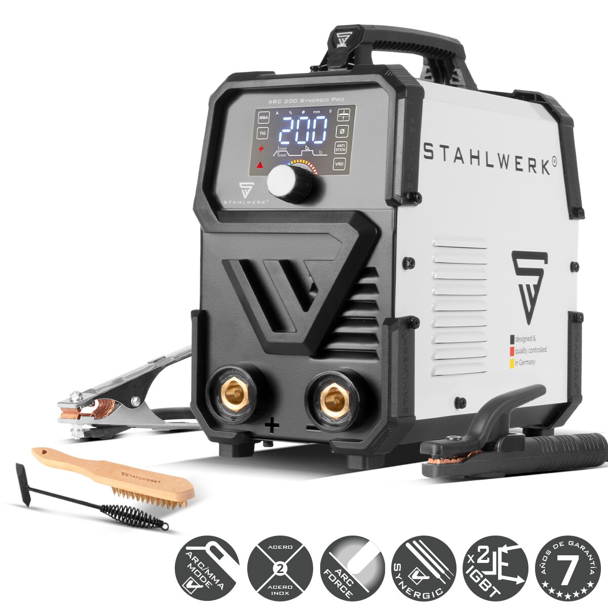 STAHLWERK ARC 200 MD Saldatrice A Elettrodi – 200A MMA/Lift-TIG, 3,4 Kg