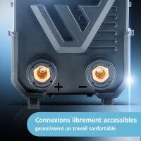 STAHLWERK ARC 200 Synergic Pro Poste de soudage à électrodes, entièrement synergique MMA | E-Hand | Lift-TIG Inverter avec 200 ampères et technologie IGBT