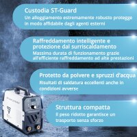 STAHLWERK Saldatrice a elettrodo ARC 200 Puls Pro, inverter compatto MMA | E-Hand | Lift-TIG con 200 ampere, tecnologia IGBT e funzione a impulsi