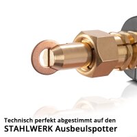 STAHLWERK Set spotter per la rimozione delle ammaccature 120 pezzi stelle per la rimozione delle ammaccature, occhi per la saldatura e dischi per la saldatura, accessori Smart Repair per spotter per