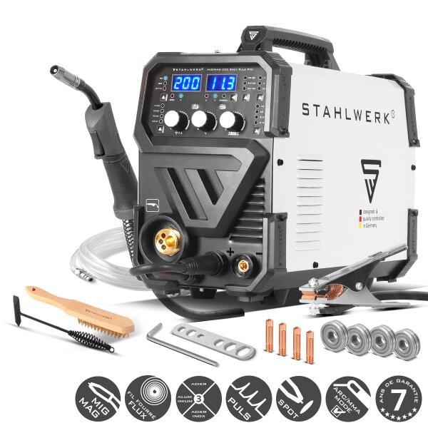 STAHLWERK welding machine MIG MAG 200 Spot Puls Pro full synergic 5 in ...