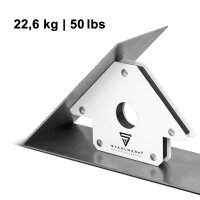 STAHLWERK set of 4 magnetic welding angle 22,6 kg | 50 lbs robust welding magnet | magnetic angle | welding positioner with strong holding force