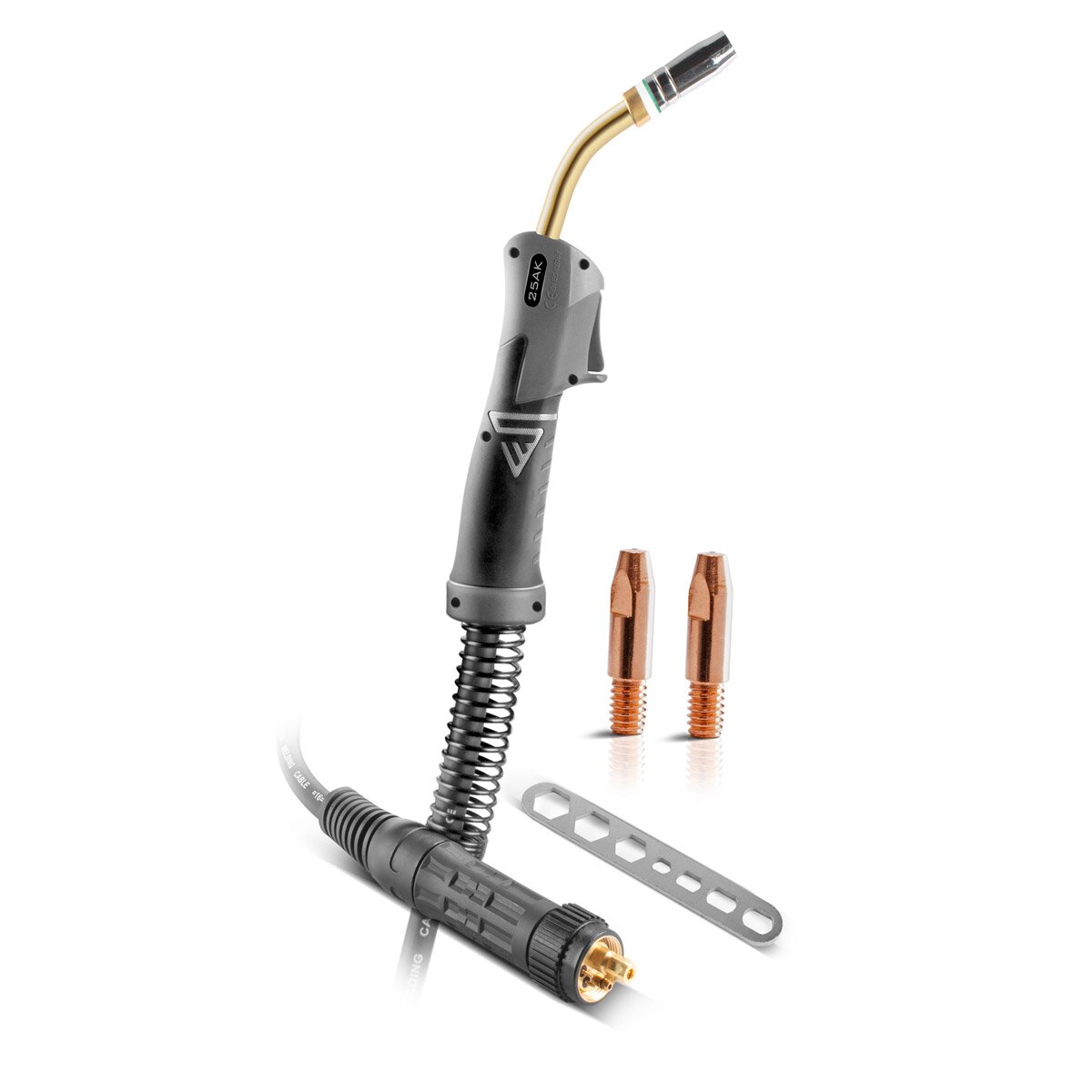 Schweißbrenner MB25/250 MIG MAG Schlauchpaket Schutzgas für Schweißgerät mit u. ohne Teflonseele 3m/4m/5m (4 Meter inkl. Teflonseele