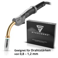 STAHLWERK AK25 | MB25 svarovací horák vcetne 4 m hadice, profesionální svarovací príslušenství pro svárecky MIG MAG v inertním plynu s pripojením Eurocentral