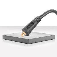 STAHLWERK Zemnicí svorka do 300 A | uzemnovací svorka vcetne 5 m svarovacího kabelu | zemnicí kabel s 25 mm² a 13 mm zástrckou