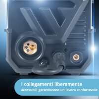 STAHLWERK Saldatrice MIG MAG 200 Spot Puls Pro completamente attrezzata, inverter IGBT completamente sinergico, unit&agrave; combinata 5in1 con funzione spot e 200 ampere, alluminio | filo animato | MIG MAG | ARC MMA | Lift TIG | Pulse