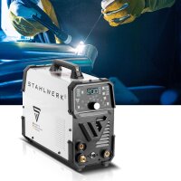 STAHLWERK 4-in-1 combination welding machine DC TIG 200 Pulse Pro CUT fully equipped, digital 200 A IGBT inverter with DC TIG | MMA | job memory, pulse function and integrated 40 A plasma cutter