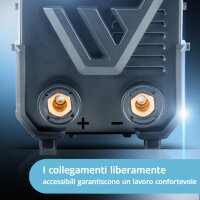 STAHLWERK Saldatrice ARC 200 Synergic Pro Elettrodo completamente equipaggiato, completamente sinergico MMA | E-Hand | Lift-TIG inverter con 200 ampere e tecnologia IGBT
