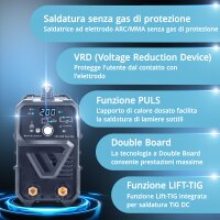 STAHLWERK ARC 200 Puls Pro Saldatore a elettrodo Completamente equipaggiato, inverter compatto MMA | E-Hand | Lift-TIG con 200 ampere, tecnologia IGBT e funzione a impulsi